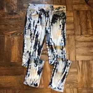 Rag and Bone tie-dye skinny Riviera jeans